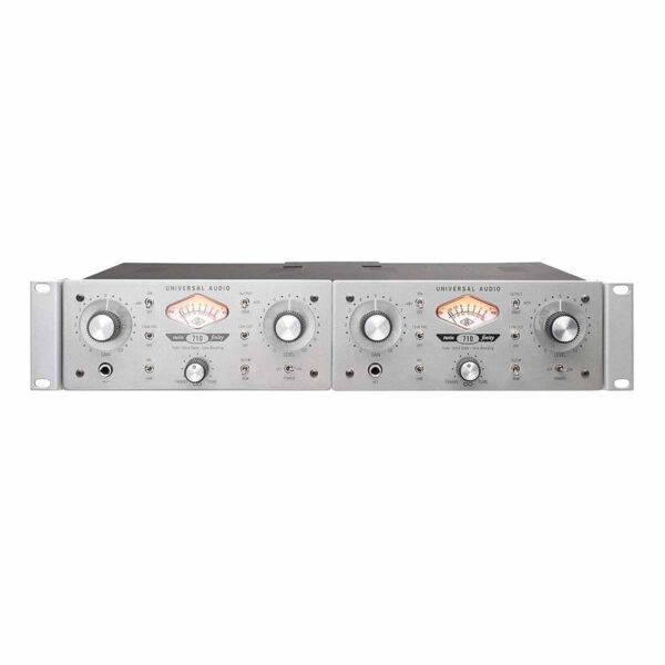 Universal Audio 710 Twin-Finity Tone Blending Mic Preamplifier - Front Double Universal Audio 710 Twin-Finity Tone Blending Mic Preamplifier