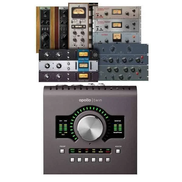 Universal Audio Apollo Twin MKII DUO Heritage Edition Thunderbolt Audio Interface - Top Panel