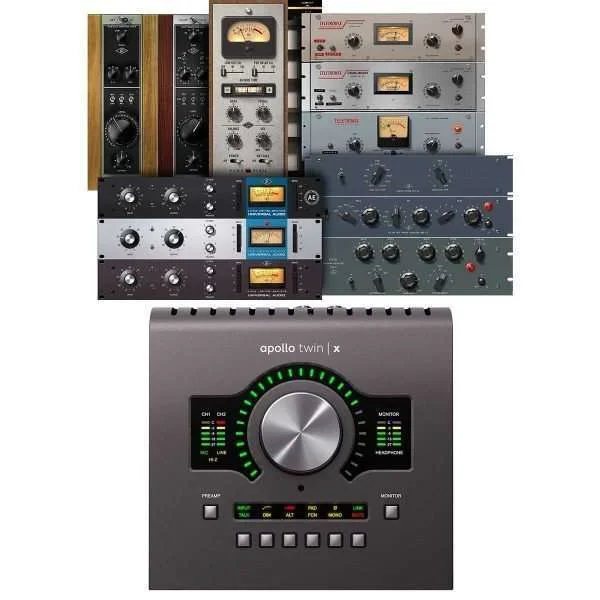 Universal Audio Apollo Twin X QUAD Heritage Edition Thunderbolt Audio Interface - Top Panel