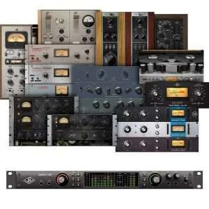 Universal Audio Apollo x8 Heritage Edition Thunderbolt 3 Audio Interface - Front Panel View Universal Audio Apollo x8 Heritage Edition Thunderbolt 3 Audio Interface - Front Panel View with included UAD plugins