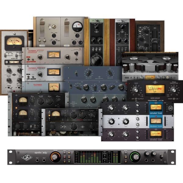 Universal Audio Apollo x8p Heritage Edition Thunderbolt 3 Audio Interface - Front Panel View Universal Audio Apollo x8p Heritage Edition Thunderbolt 3 Audio Interface - Front Panel View