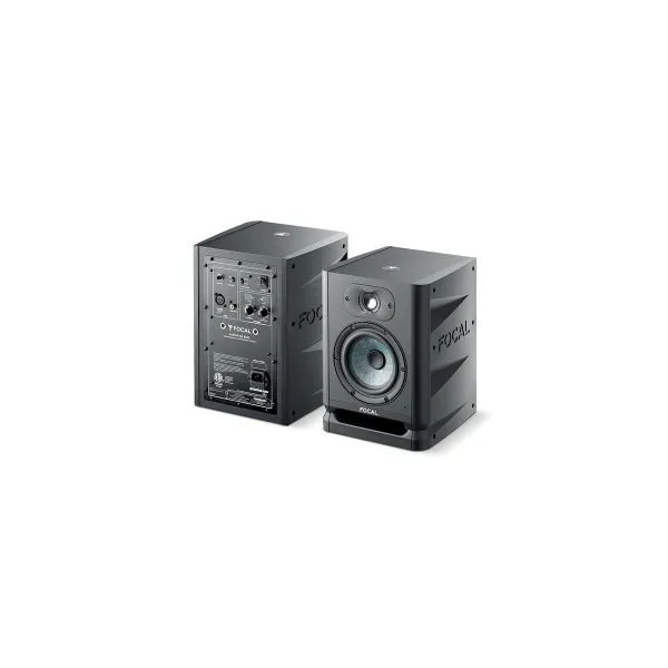 Focal Alpha 50 Evo 5 inch 2-Way Active Studio Monitor - Front and rear side view without grille Focal Alpha 50 Evo 5 inch 2-Way Active Studio Monitor - Front and rear side view without grille
