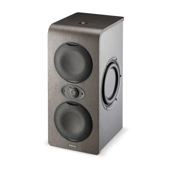 Focal Shape Twin Dual 5 inch 2-5 -Way Active Studio Monitor - Front Side View with protection grille Focal Shape Twin Dual 5" inch 2.5-Way Active Studio Monitor - Front Side View with protection grille