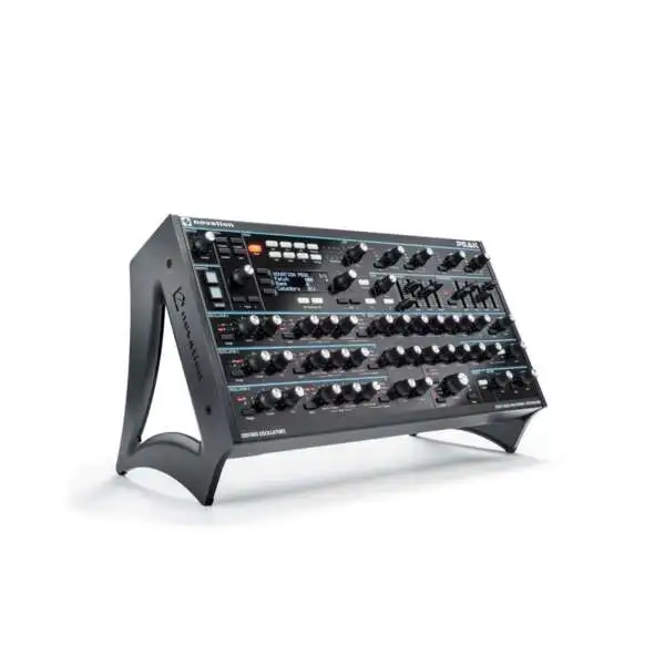 Novation Peak Polyphonic Desktop Synthesizer - Front Left Side View on stand