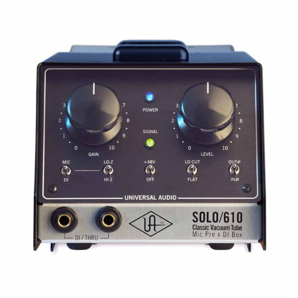 Universal Audio SOLO 610 Classic Tube Preamp & DI Box - Front Panel View Universal Audio SOLO 610 Classic Tube Preamp & DI Box - Front Panel View