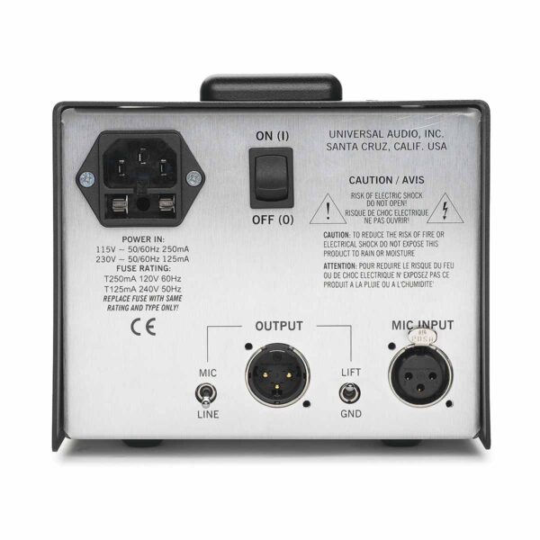 Universal Audio SOLO610 Classic Tube Preamp & DI Box - Rear Panel View Universal Audio SOLO610 Classic Tube Preamp & DI Box - Rear Panel View
