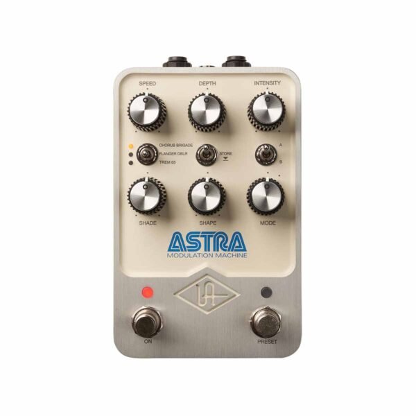 Universal Audio UAFX Astra Modulation Machine Pedal - Top Panel View Universal Audio UAFX Astra Modulation Machine Pedal - Top Panel View