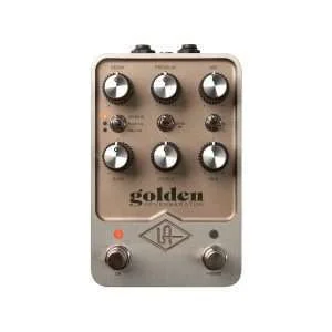 Universal Audio UAFX Golden Reverberator Pedal - Top Panel View Universal Audio UAFX Golden Reverberator Pedal - Top Panel View