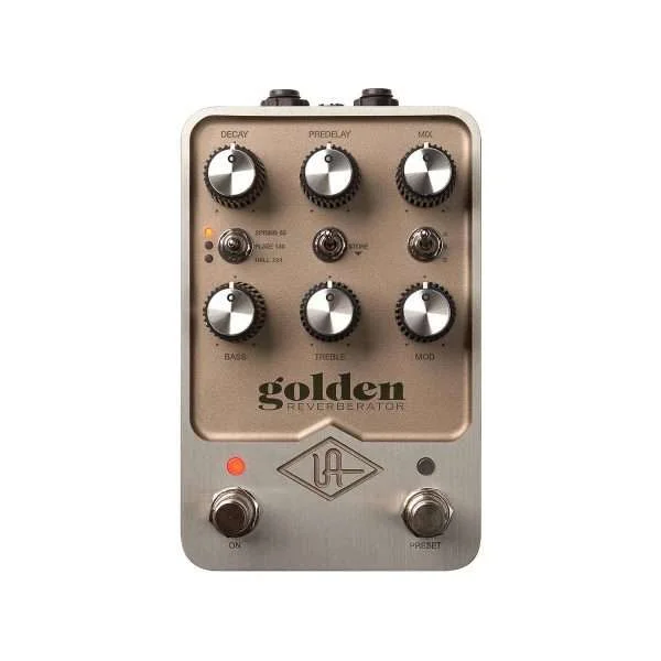 Universal Audio UAFX Golden Reverberator Pedal - Top Panel View