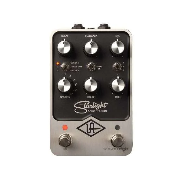 Universal Audio UAFX Starlight Echo Station Delay Pedal - Top Panel View Universal Audio UAFX Starlight Echo Station Delay Pedal - Top Panel View