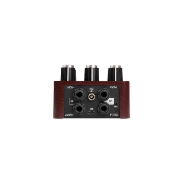 Universal Audio UAFX Ruby '63 Top Boost Amplifier Pedal Rear View Universal Audio UAFX Ruby '63 Top Boost Amplifier Pedal Rear View