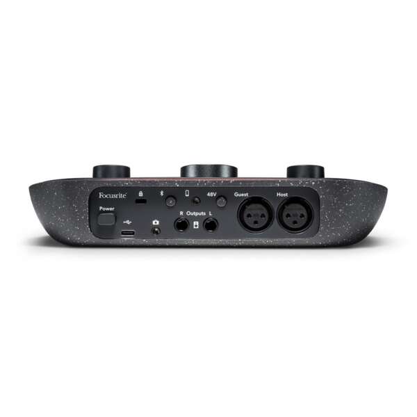 Focusrite Vocaster Two USB-C Audio Interface - Rear View Focusrite Vocaster Two USB-C Audio Interface - Rear View