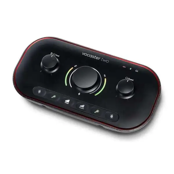 Focusrite Vocaster Two USB-C Audio Interface - Top Right View